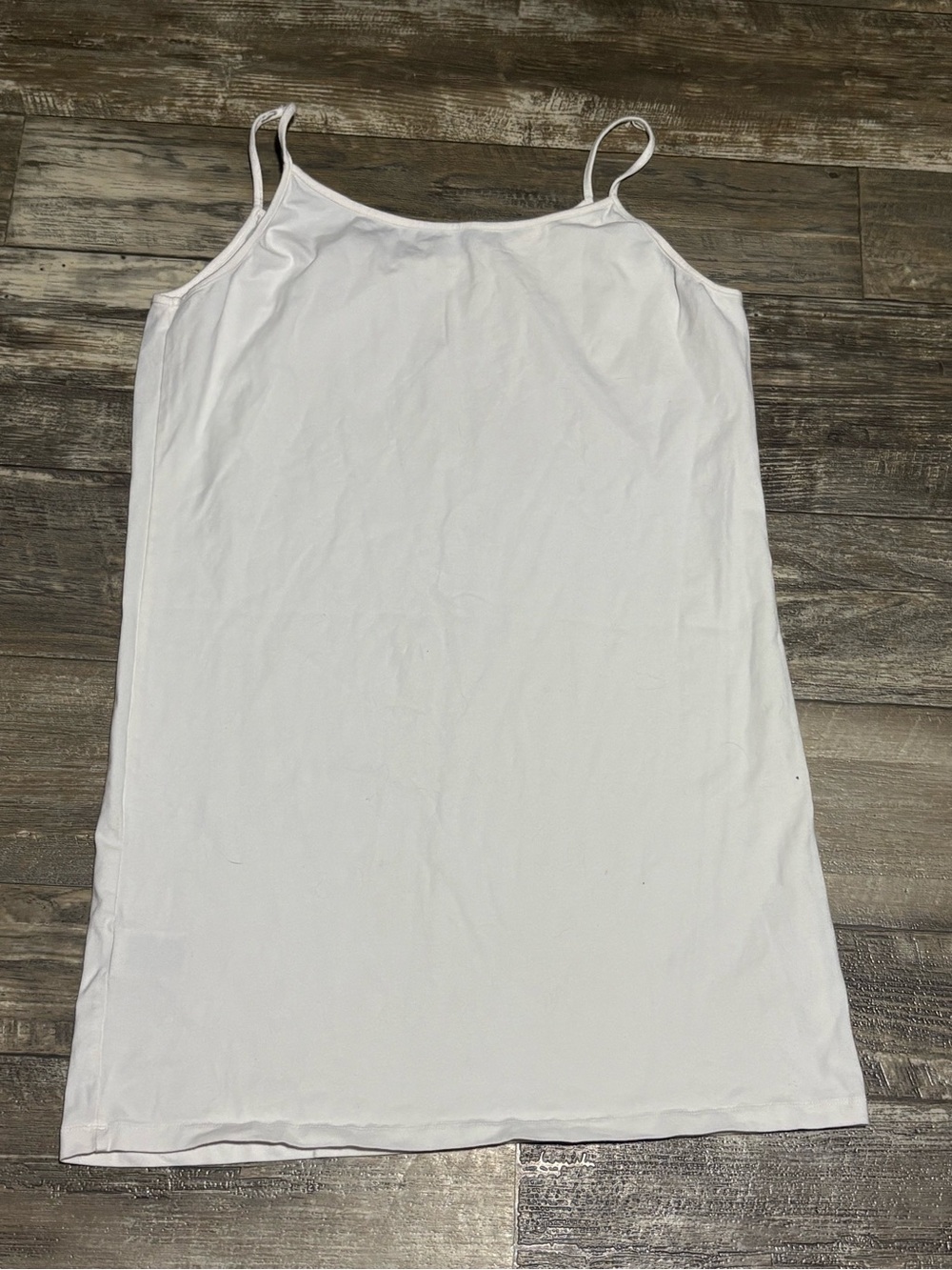Classic White Slip Mini Dress with Spaghetti Straps